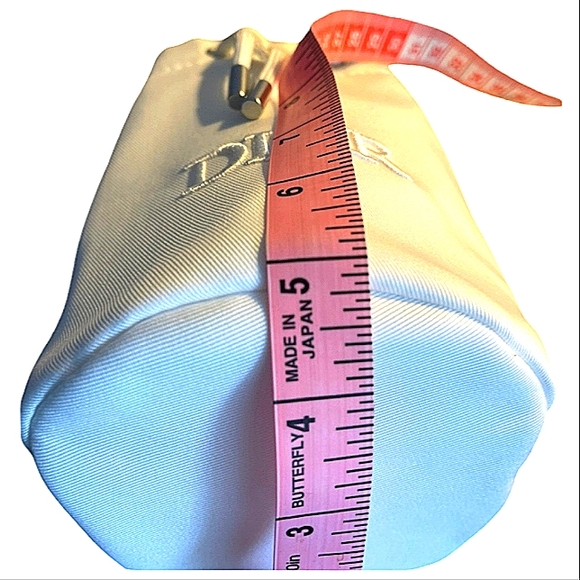 DIOR WHITE CANVAS POUCH W SILVER GROMMETS  BRAND NEW W LRG DIOR ENVELOPE - Picture 14 of 14